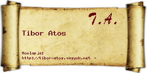 Tibor Atos névjegykártya